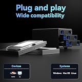 CENMATE Aluminum 3 Bay Hard Drive Enclosure with Cooling Fan for 2.5/3.5 SATA HDD/SSD with USB A/C 3.0 Cable, Support Hot Swappable, Tool-Free HDD Enclosure, DAS(NO RAID/NAS) - 8
