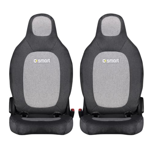 Housses de siège avant pour Smart à partir de 2014 modèle gris sur mesure fabriqué en Italie