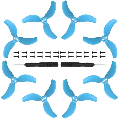8Pcs Avata 2 Propellers Replacement Prop Blades 3032S Low Noise Wings for Avata 2 Drone Accessories Black Tips(Blue)