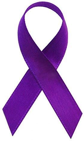 Exclusive USA | American Made 250 Purple Satin Domestic Violence & Alzheimers Awareness Ribbons - Bag of 250 Lapel Ribbons with Clutch Pins