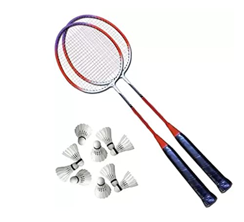 Rakso Aluminum Badminton Rackets with Shuttlecock (Multicolour) - Set of 2 PC and 10 Pc (B09RFHGSVW) Amazon Price History, Amazon Price Tracker