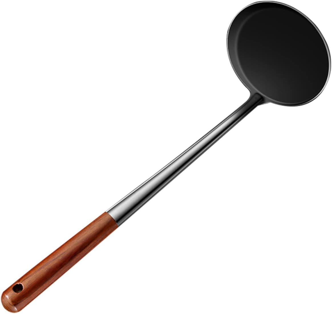 Mikinona Stainless Steel Frying Spoon for Pancakes and Pastries Nonstick Cooking Tool with Handle Lightweight Kitchen Utensil for Frying Food at Home Restaurant
