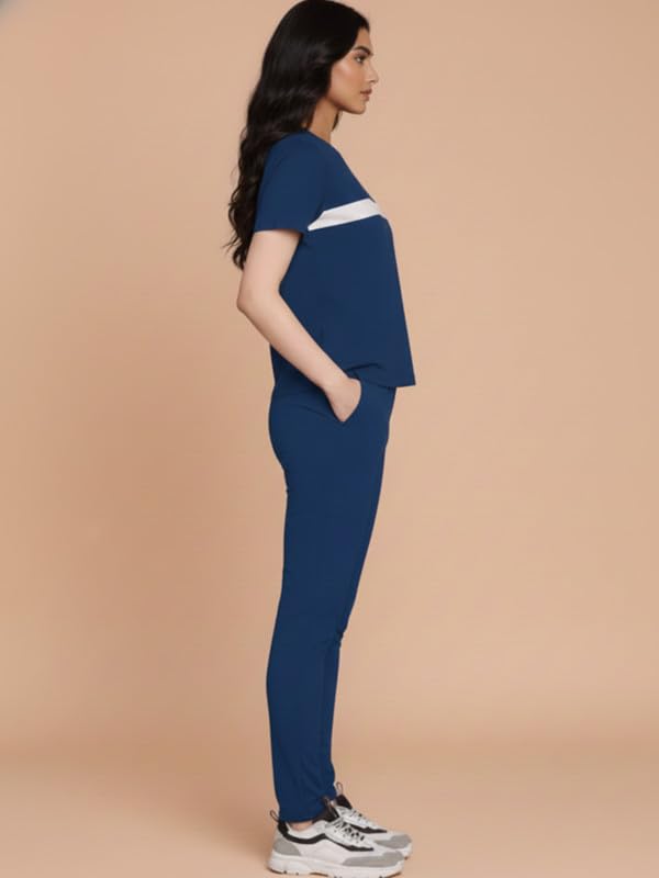 Image of DTR FASHION Women's Cotton Blend Front Taped Tracksuit | Co-ord Set For Women| Active Wear Suit Set For Women| Track Suit Set For Women