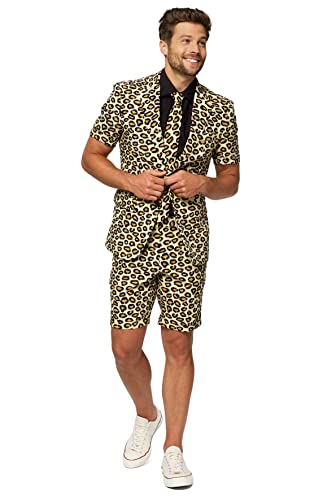 Opposuits Men's Summer Suit Outfit - Slim Fit - Includes Short Sleeved Blazer - Shorts and Tie