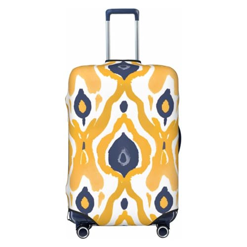 Ethnic Yellow Geometric Luggage Cover Elastic Suitcase Protector Ftis 29-32 Inch Suitcase Cover for Luggage