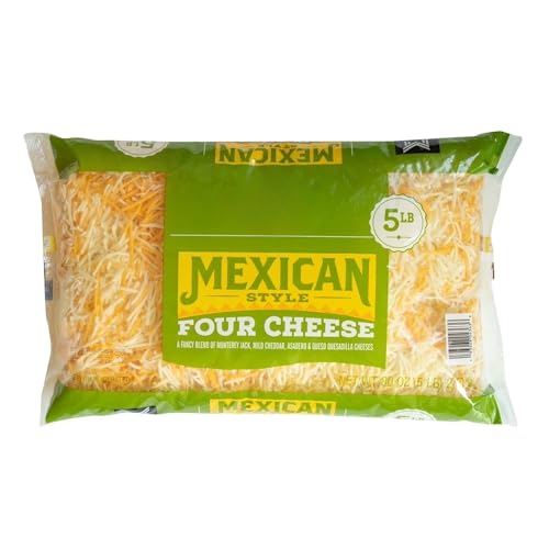 Mexican-Style Four Cheese Fancy Shredded Cheese Blend, Premium Shredded Natural