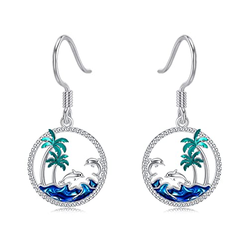 PROESS 925 Sterling Silver Dangle Drop Earrings for Women Girls Animal/Ocean/Goddess/Graduation Earrings Graduation Gifts