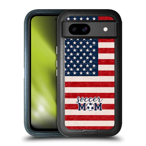 Maman Foot Football USA drapeau américain étui antichoc Pixel 8a