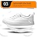 Xinshdi Non-Slip Shoes for Women - Waterproof, Lightweight, Comfortable, Stable, Suitable for Food Service, Nursing, and Crew Work. White