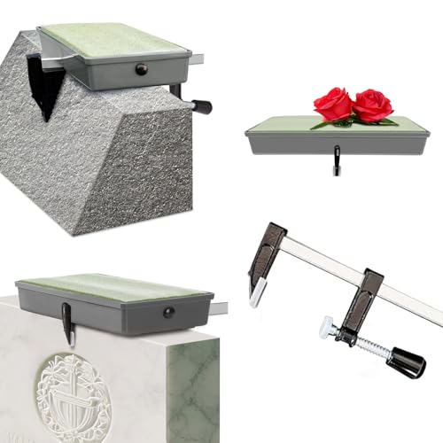 Cemetery Headstone Saddle, Grave Gravestone Monument Funeral Saddles - Weatherproof, Reusable, 2 Pack Graveyard Saddle, fit 3 to 8 Inches Tombstone, Great for Father's Day, Honor Veterans & Loved Ones