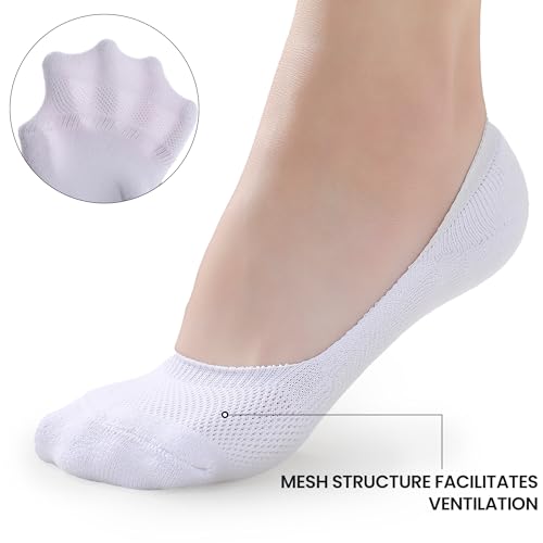 No Show Socks Womens - 6 Pairs Cotton Ankle Socks for Women, Cushioned Low Cut Casual Sock Invisible Flat Boat Liner2