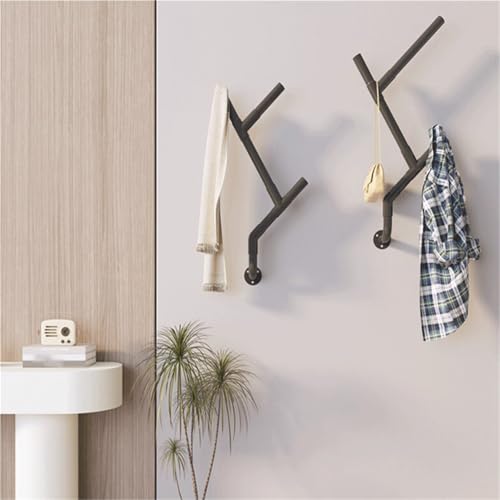 Perchero creativo de pared con orificios preperforados ganchos listos para organizar ropa 5