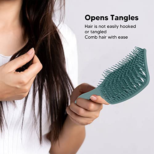Wet Brush Speed Dry Hair Brush, Wide Curved Vented Hair Brush, Detangling Massage Hair Brushes - Image 3
