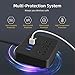 Nanxson Power Strip Surge Protector USB Ports, Power Bar Outlets Ports Desktop Charging Station, Flat Plug, Wall Mount, Extension Cord,with Night Light Station for Cruise Ship,Home,Office, Black