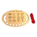 Set Zum Knoten Binden - Holz Lernpraxis mit Seil | Brett Zum Erlernen Von Knoten | Für Kinder Und Erwachsene Outdoor Aktivitäten Camping Angeln Segeln Klettern