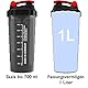 ROCKITZ Protein Shaker | garantiert auslaufsicher | patentiertes Mischsystem | Shaker Proteinpulver - Eiweiß Shaker | Made in Germany | Fitness Trinkflasche | BPA frei (Schwarz | Rot, 900ml)