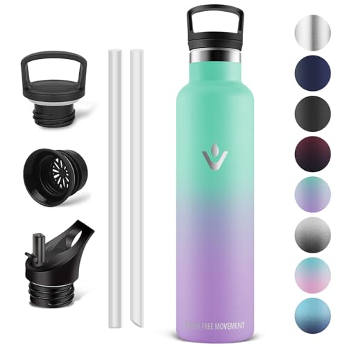 Vikaster Botella agua termica,Botella Agua Acero Inoxidable 1000ml, Estanqueidad, Mantener 12H Caliente/24 Frío, Termo Sin BPA, para Deporte, Viaje, Escuela, Exterior, Oficina, Hogar.