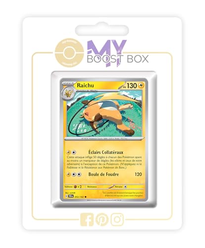 Raichu 052/162 Reverse - Myboost X Écarlate et Violet 5 Forces Temporelles - Coffret de 10 Cartes Pokémon Françaises