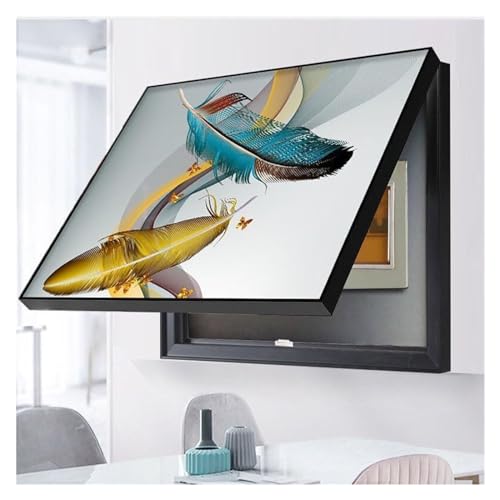 Square Household Circuit Panels Distribution Fuse Main Panel Homeline Electric Breaker Box for Outdoor Indoor Meter Cover,Flip Picture Frame Modern Decorative Boxs Detachable Counters(50*40cm) - Image 5