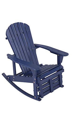Wunlimited Sw2007Nv-R Adirondack Rocking Chair, Navy Blue #TOP3