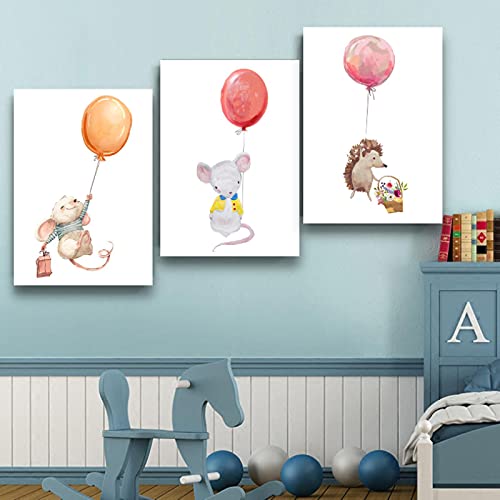 Leuke Baby Dier Foto's Prints voor Kwekerij Muur Decor Meisjes Slaapkamer Speelkamer Decoraties Konijn Muis Egel… - Afbeelding 4