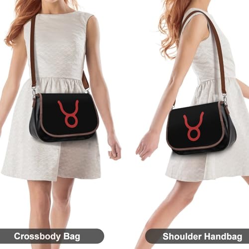 Taurus Constellation Crossbody Bag Anti-Theft Side Shoulder Bags Adjustable Leather Messenger Bag Unisex4