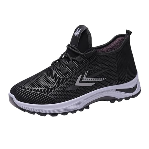 Sneaker da uomo, imbottite, soffici, calori, comodi, invernali, per attività all'aperto, impermeabili, antiscivolo, da trekking, da neve, grigio., 40