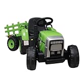 Mini Trator Elétrico Infantil Com Caçamba 12V Verde