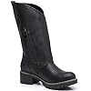 GLOBALWIN Women's Motorcycle Boots Mid-Calf Black ... #2