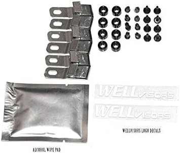 WellVisors Window Visors Wind Deflectors Compatible with BMW 2012-2015 X1 E84 with Black Trim Rain Guards 3-847BM008