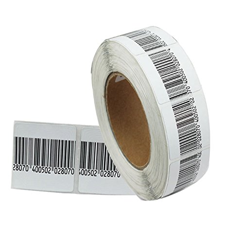 Box of 10000 Piece, EAS Security Checkpoint Compatible 8.2 MHz RF Adhesive Barcode Label, Alarming Security Label for EAS Anti Theft System (1.57inX1.57in)