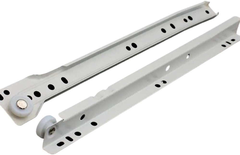 Side Mount Cabinet Runners Glides 1Pair Mute Two Section Drawer Track Slides Cabinet Rails Thickening(16inch-40cm)