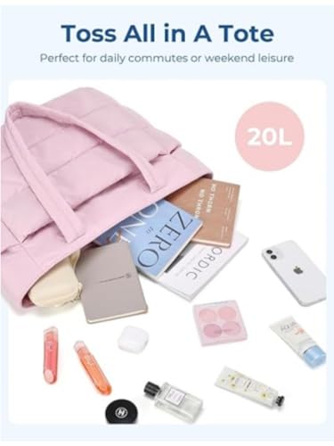 Zynor Tote Bag, Monvielle Tote Bag, Lightweight Puffy Crossbody Bag, Large Capacity for Travel, Work3