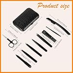 Yougai Tweezers Set,9 Pcs Professional Stainless Steel Tweezer Kit-Great Precision Eyebrow Tweezers for Ingrown Facial Hair with Leather Travel Case as Stocking Stuffing Gifts - Image 3