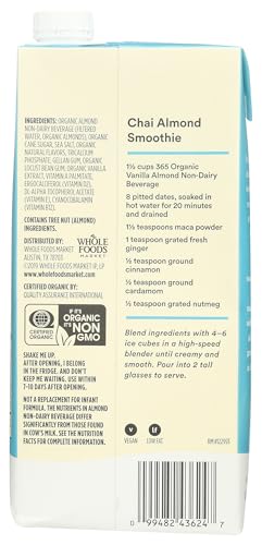 Image of 365 by Whole Foods Market, Organic Vanilla Almond Milk, Vegan, Low-Fat, 32 Fl Oz