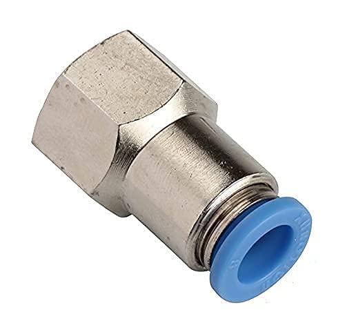 OD 1/4"X 6MM Pneumatic Push Type Female Connect Air Tube Fittings Adapter Tube ODx1/4 NPT Female Straight Pneumatic Connector Pipe Fitting Quick Connect Push Lock union connector1pc
