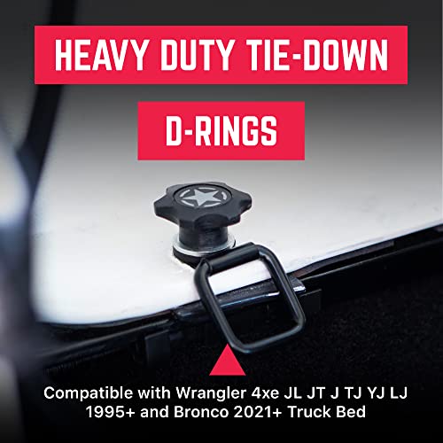 Image of GPCA Tie Down D Ring Set for Jeep Wrangler, Cargo Cover Mount | Compatible With Cargo Cover Mounts, Easy-to-Install Truck Tie Downs, Heavy-Duty for Pickups, Trailer, Boats & More (6PC)