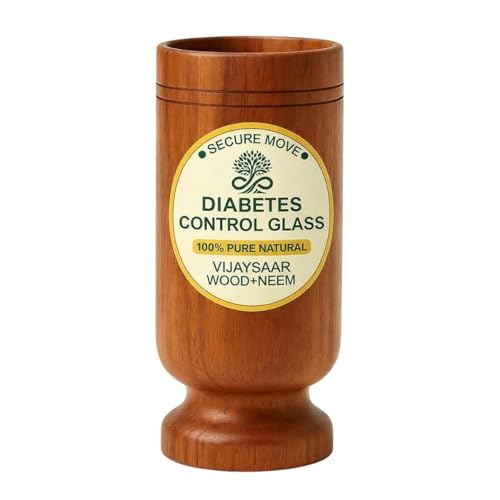 Image of vijaysar Wood Glass for Diabetes Vijaysar and Neem Glass for Diabetes Control | Ayurvedic Herbal Wooden Tumbler | Natural Pterocarpus Marsupium & Neem Wood Cup for Sugar Balance Water Therapy