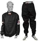 Racerdirect.net Race Suit Fire Suit 1 Layer Jacket & Pants 2 Piece Adult 2X Black