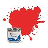 Humbrol 14ml Gloss Fluorescent Fire Orange enamel paint # 209