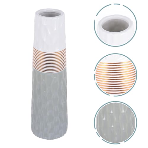 Vase en céramique Toyvian bicolore moderne pour fleurs - 8