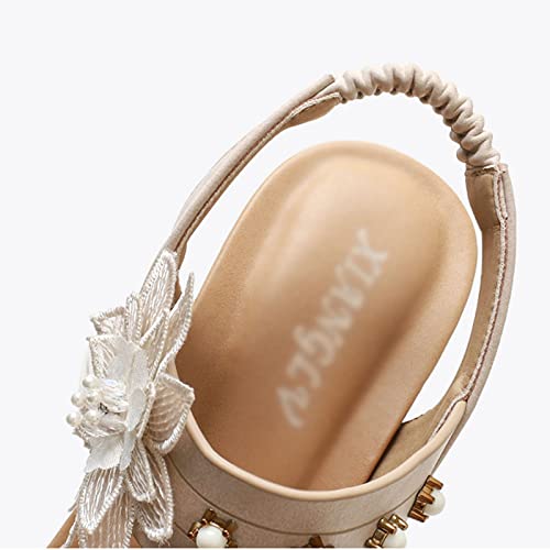 Sandals Women's Sandals Summer Casual Mid Slope Heel Sandals Comfortable Sandals Sandal(A,40)4