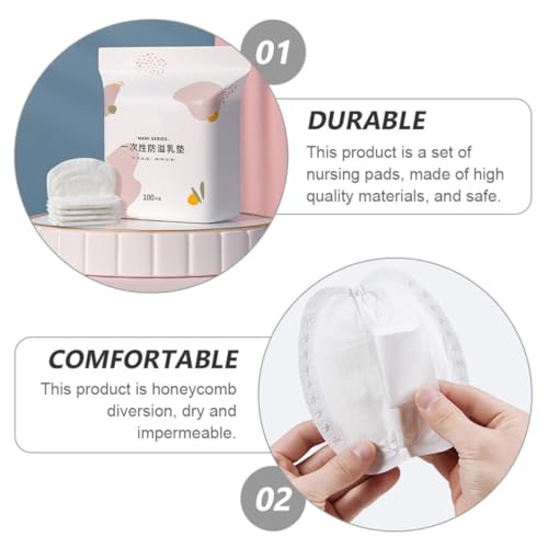 Almohadilla de lactancia desechable PRETYZOOM transpirable de base 100 piezas 4