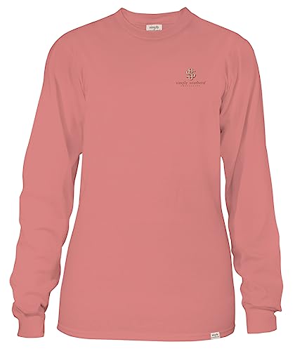 Image of Simply Southern Youth | Don't Let Anyone Dull Your Sparkle | Preppy and Stylish Girl's Rouge Pink Relaxed-Fit Medium Long Sleeve T-Shirt