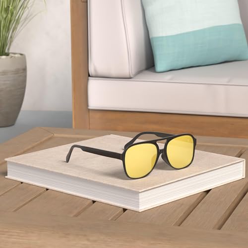 Image of Freckles Mark Vintage Retro 70s Sunglasses for Women Men Classic Large Square Aviator Trendy Glasses