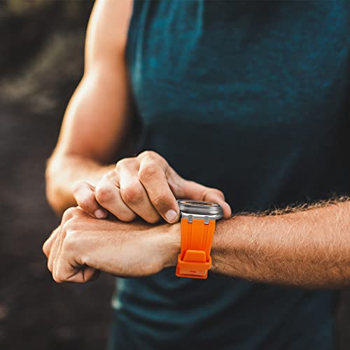 Sport Liquid Silicone Rubber Band With Stainless Steel Adapter For Apple Watch Ultra 49Mm 45Mm 44Mm 42Mm For Men, Durable Replacement Strap For Iwatch Ultra, Ap Rubber Watch Band For Watch Se 8 7 6 5 4 3 2 1 #TOP3