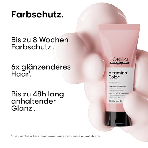 2. Bild von L'Oréal Professionnel | Farberhaltende Spülung für coloriertes Haar, Mit Resveratrol, Serie Expert, Vitamino Color Conditioner 200 ml (1er Pack)