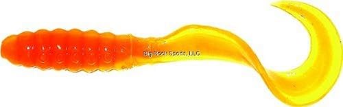 Mister Twister Cola Meeny de 3 pulgadas, color verde amarillento, núcleo naranja