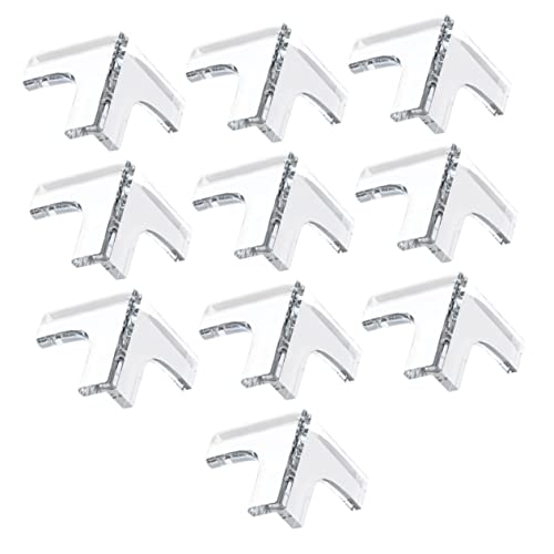 ERINGOGO 10 Pcs T-Shaped Anti-Collision Angle Protectors Corner Edge Cover Babyproof Protection for Furniture Black Transparent