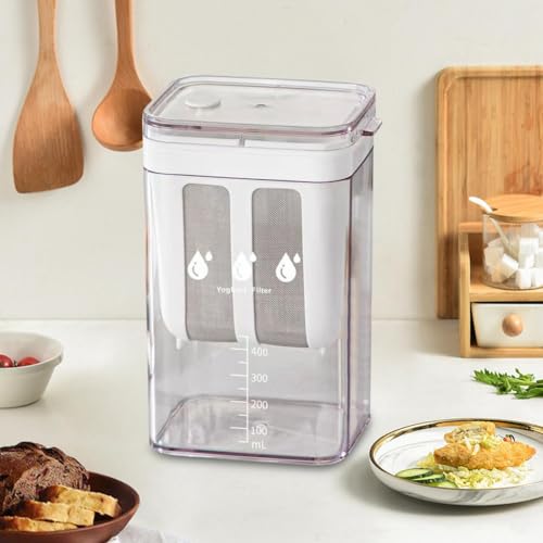 Passoire Yaourt Grec Épais 1100ML avec Filtre de Lactosérum Ultra-Fin pour Cuisine Saine